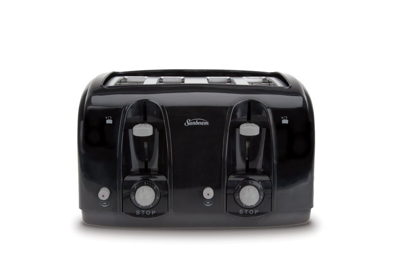 Sunbeam Wide Slot 4-Slice Toaster, Black (003911-100-000) - Image 2